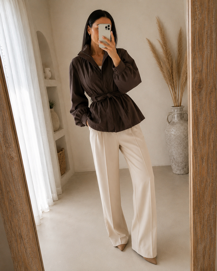 Women's Transitional Jacket with Belt