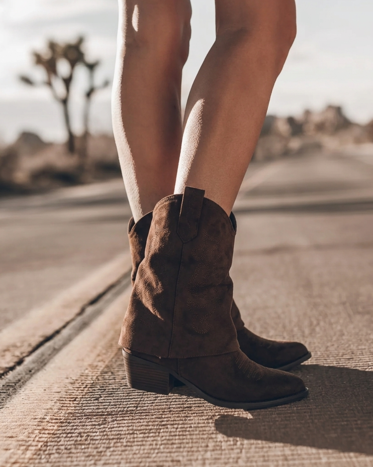 Festi Fold-over Brown Boots