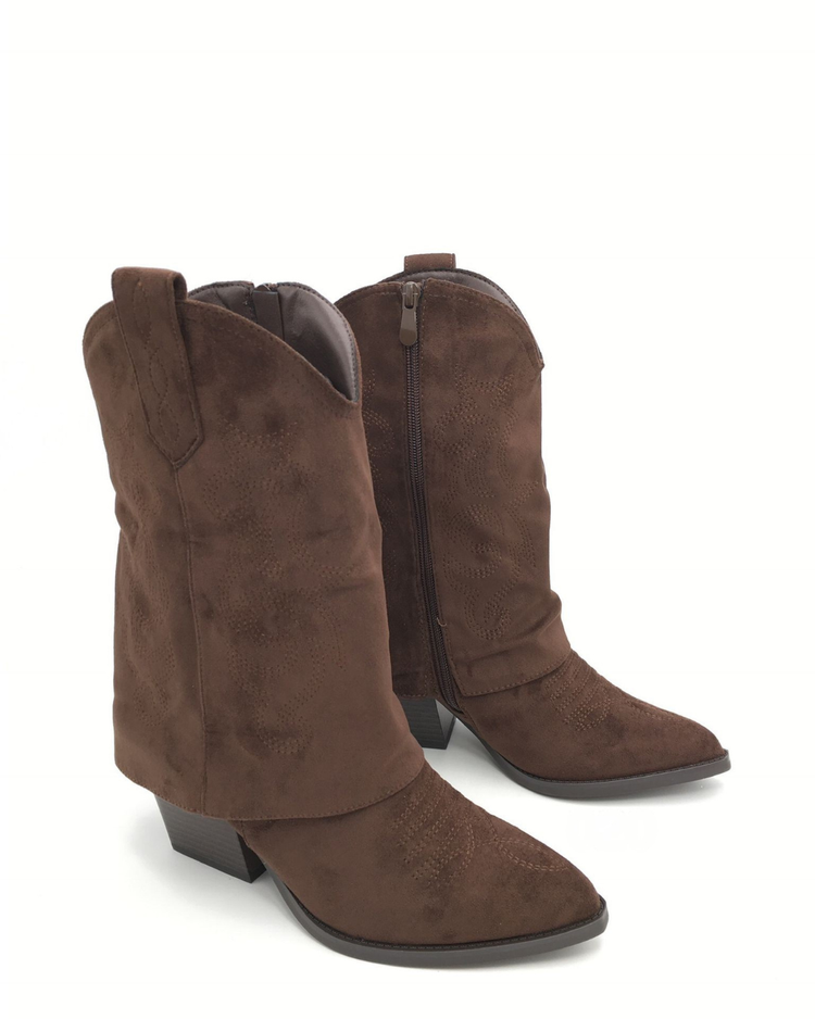 Festi Fold-over Brown Boots