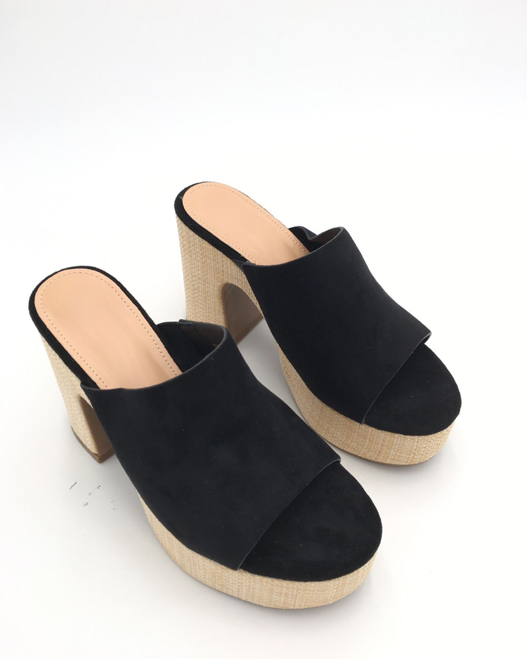 Layla Black Heel Loafer