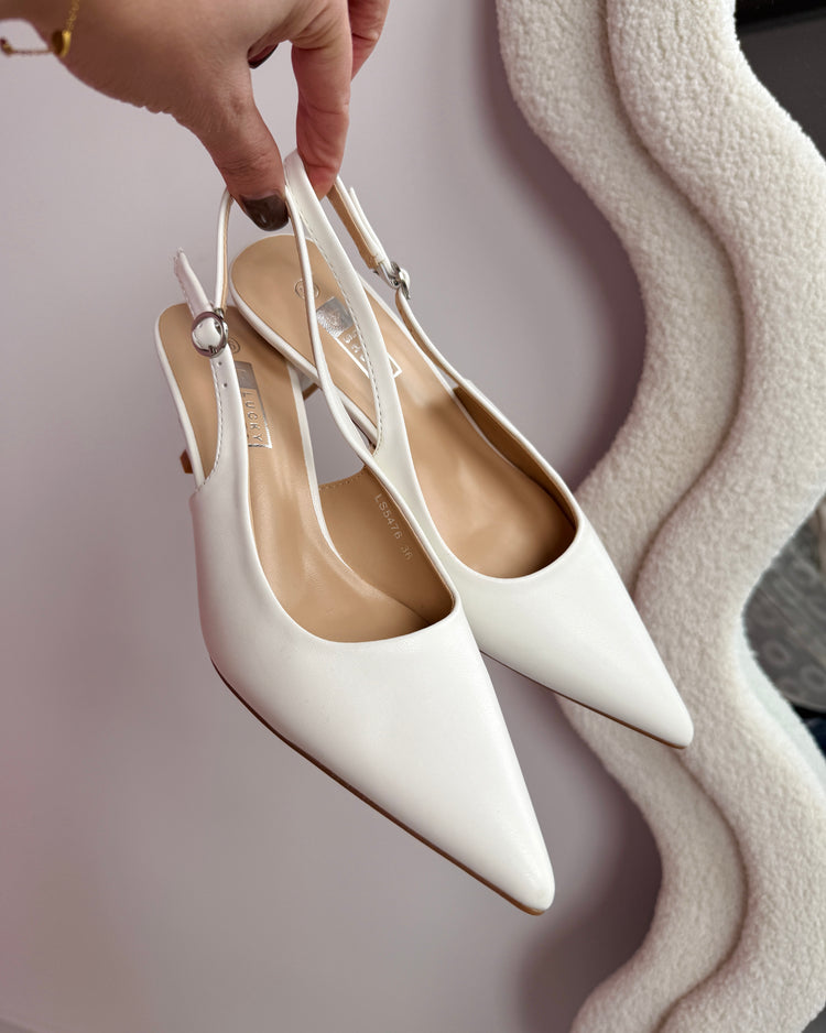 Date-Night White Heels
