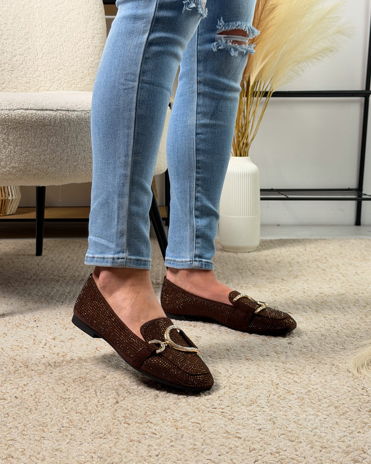 Glitter Brown Loafer