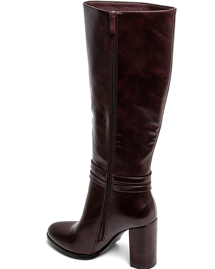 Marly Bordeaux Heel Boots