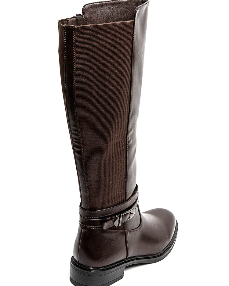 Nola Wide Fit Boots - Brown