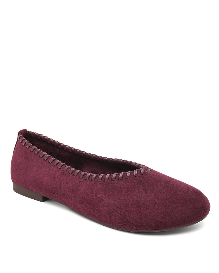 Stitched Bordeaux Loafers