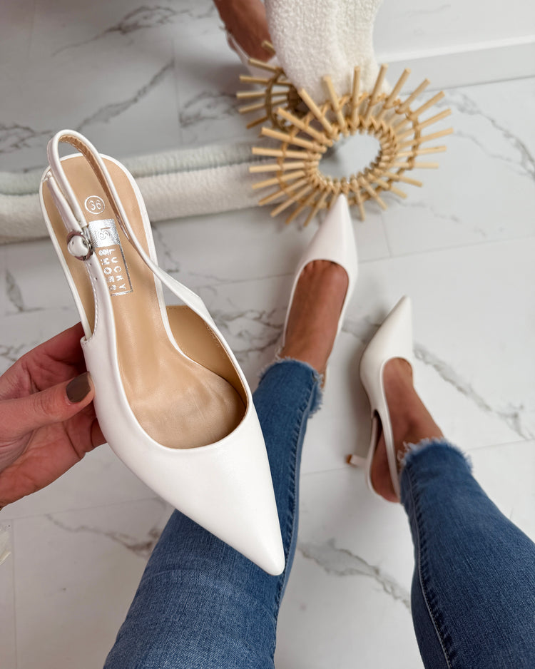 Date-Night White Heels