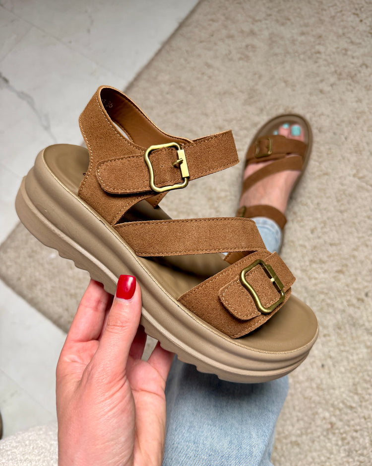 Barbara Camel Sandal