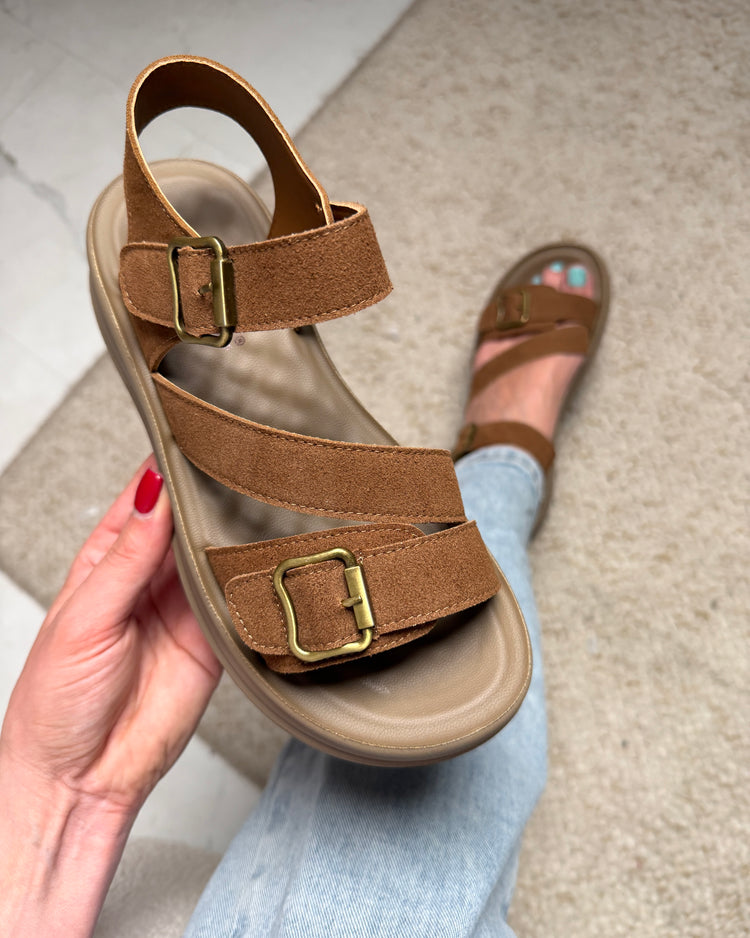Barbara Camel Sandal