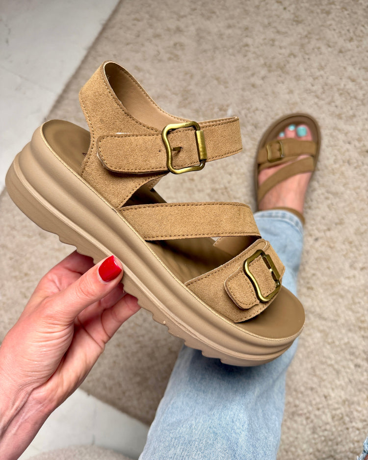 Barbara Khaki Sandal