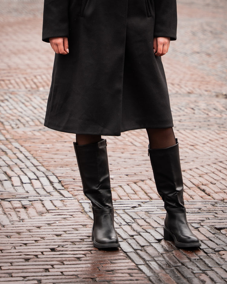 Perfect Basic High Boots Black PU