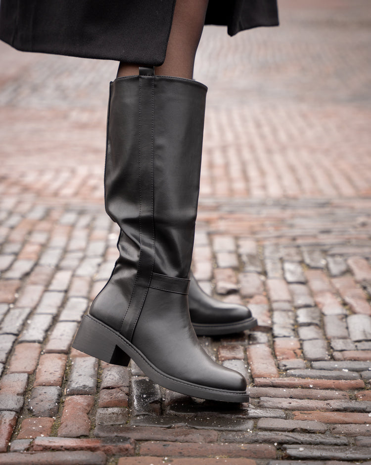 Perfect Basic High Boots Black PU