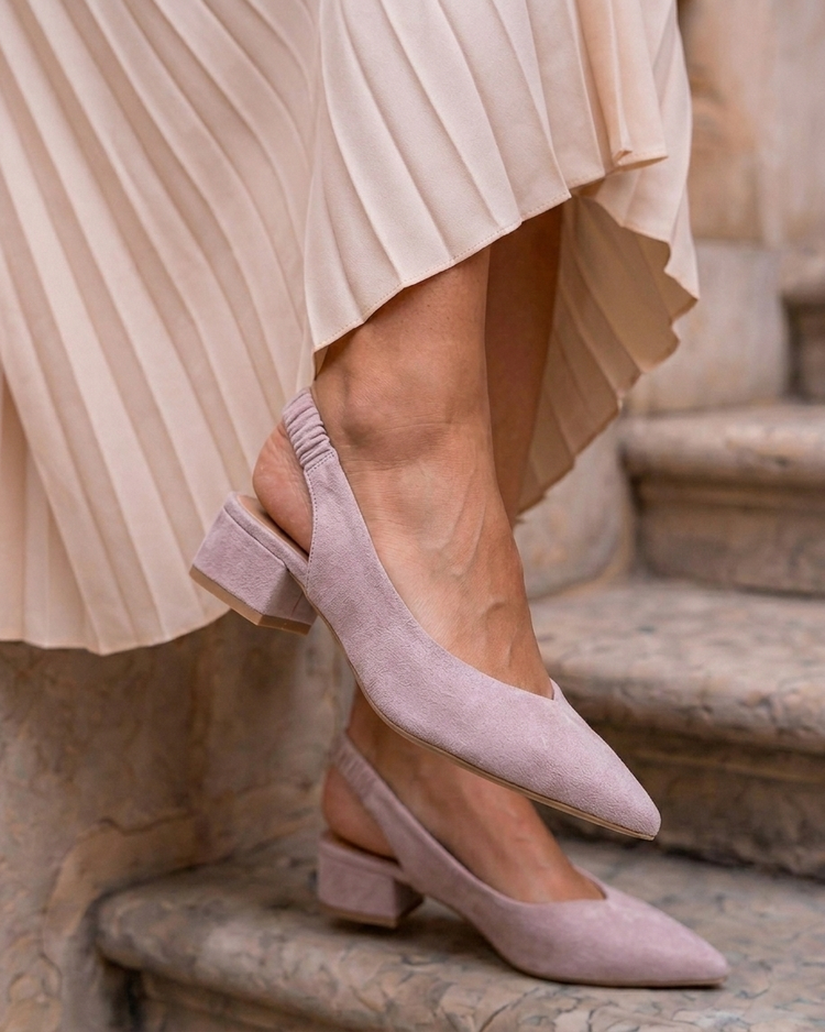 Claudia Pink Block Heel