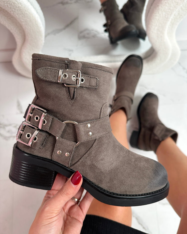 Gaby Grey Boots