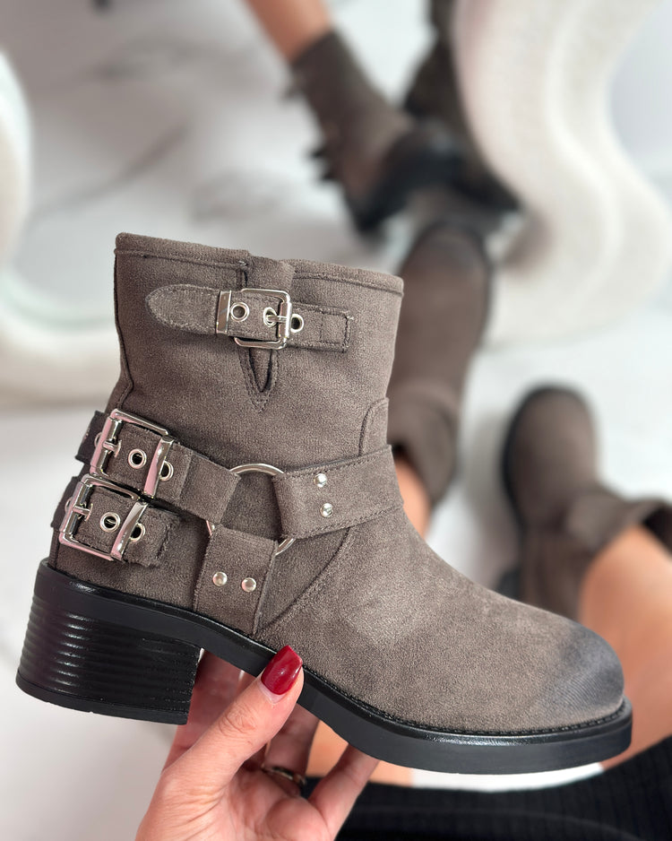 Gaby Grey Boots