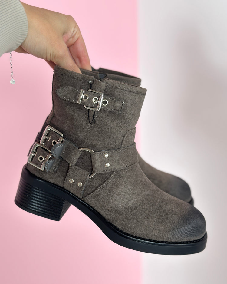 Gaby Grey Boots