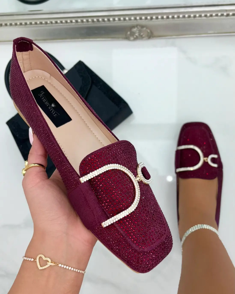 Glitter Bordeaux Loafer
