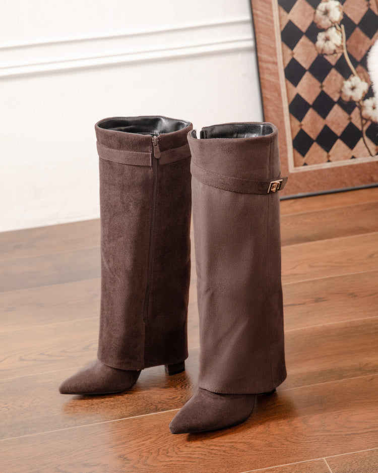Lock Brown suedine Boots