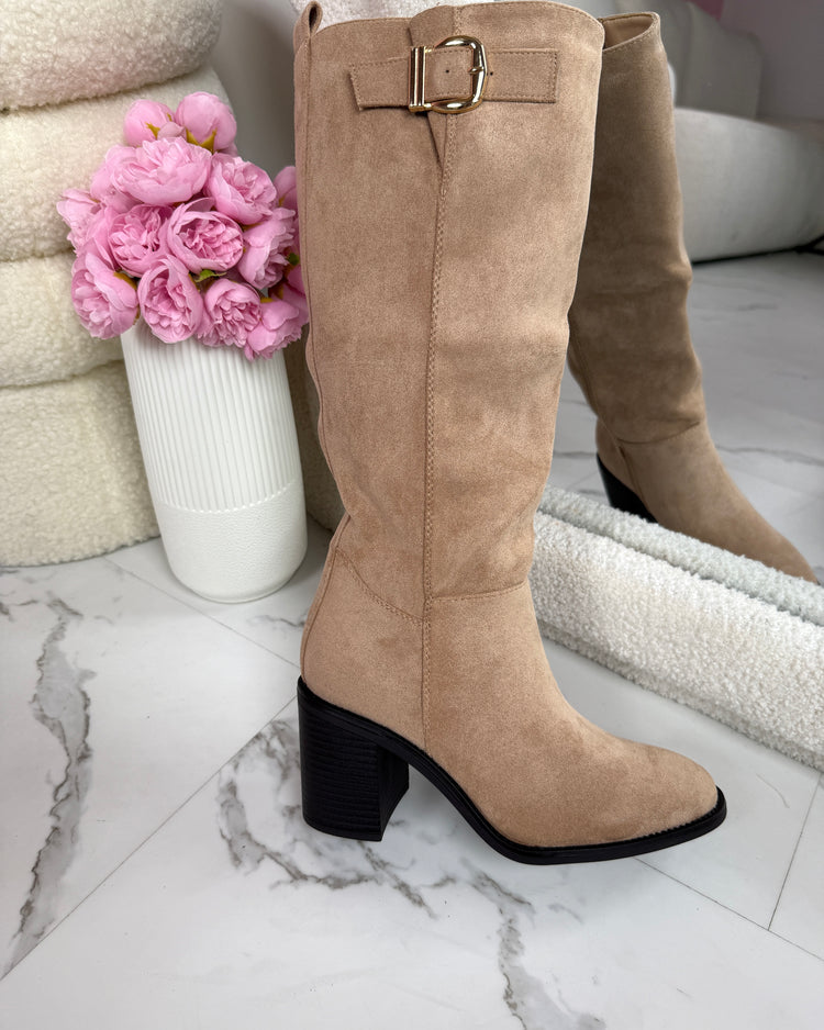 Sandy Khaki High Boots