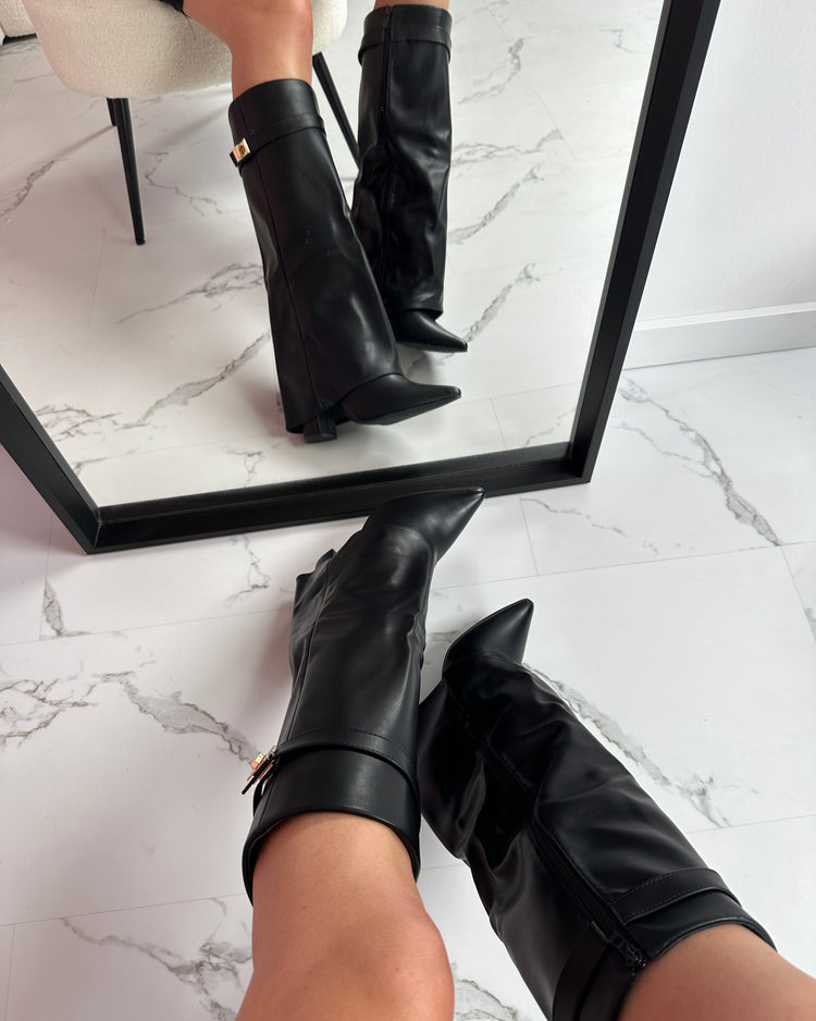 Lock Black Boots