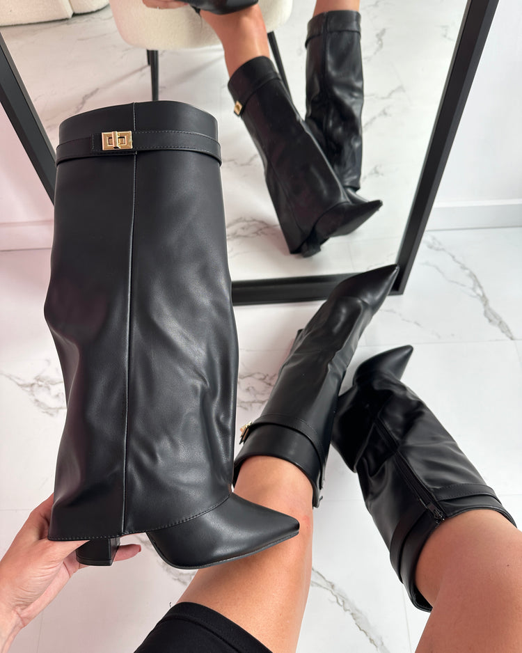 Lock Black Boots