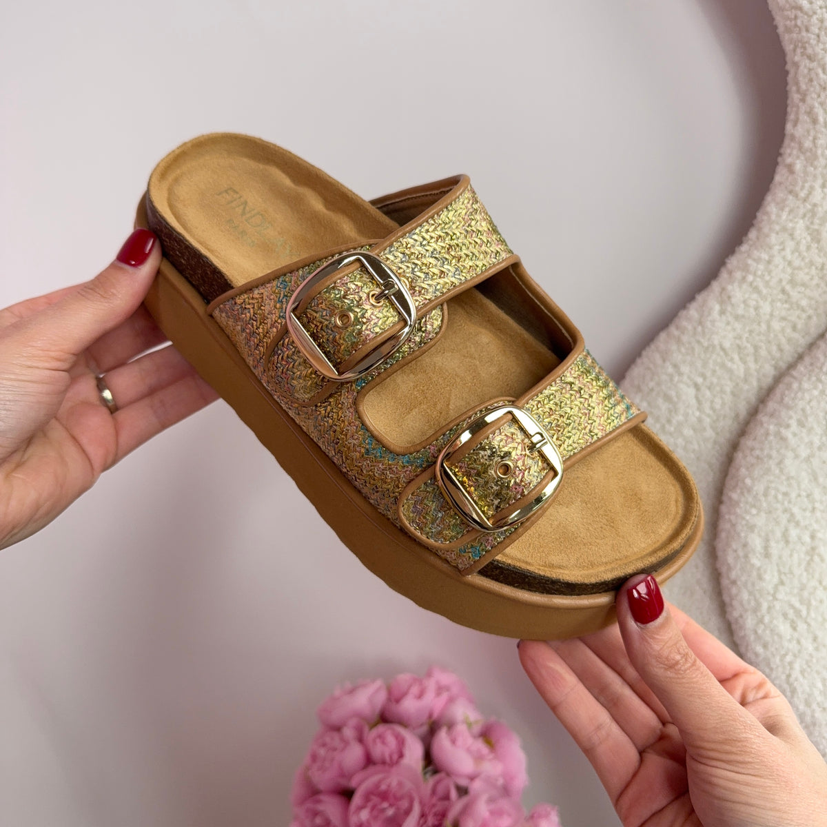 Feelgood Gold Slides CS Shoes B.V.