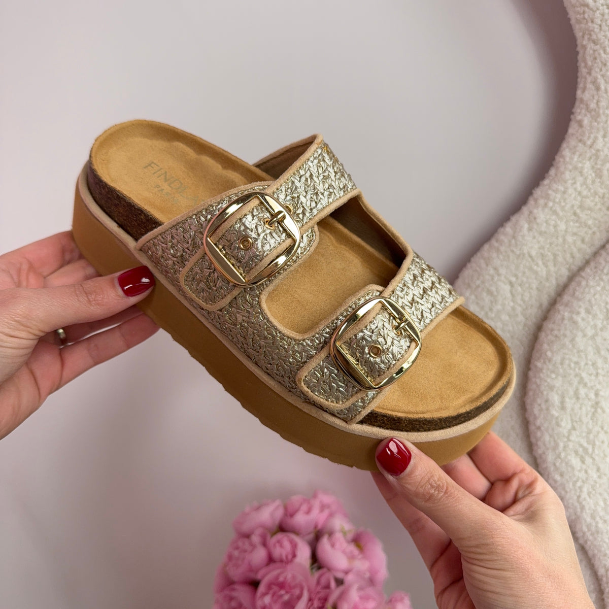 Feelgood Beige Slides CS Shoes B.V.