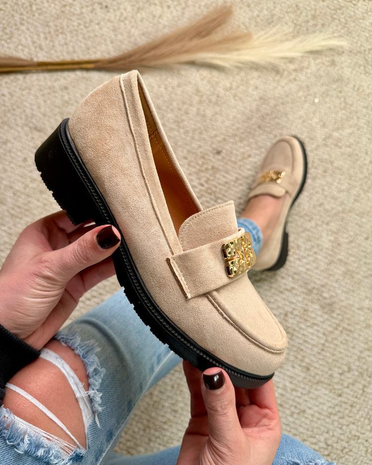 Romina Beige Moccasin