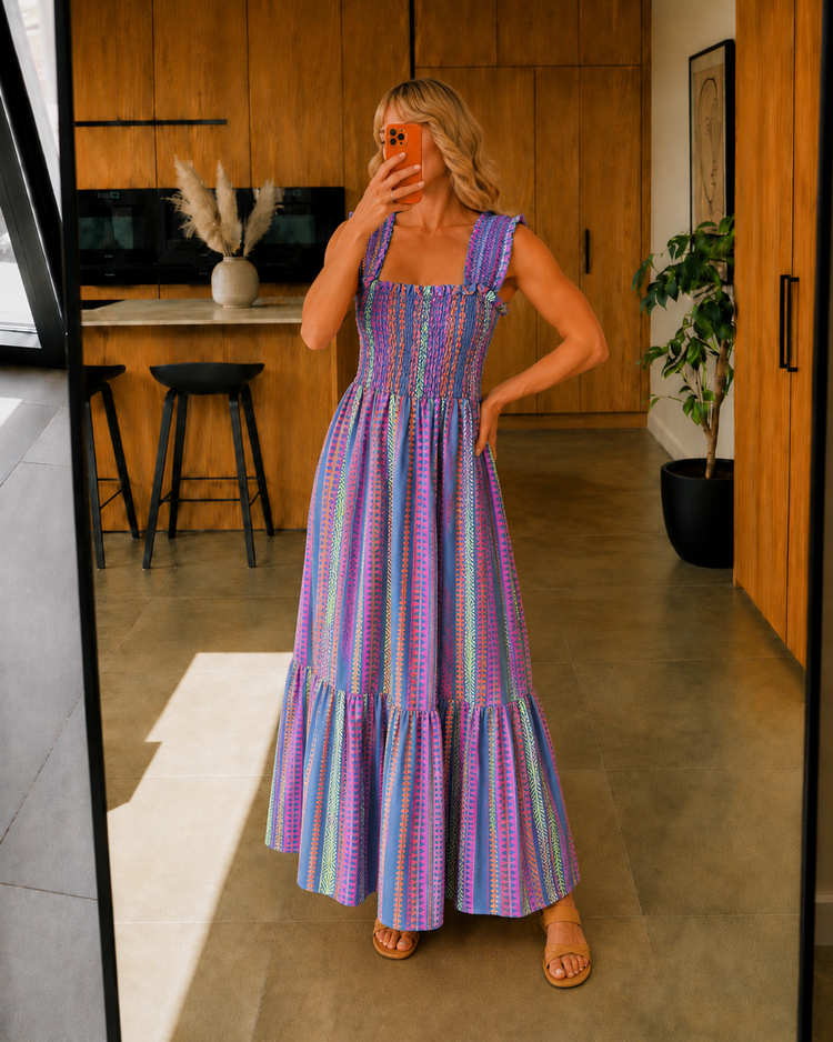 Iris Maxi Dress - Blue