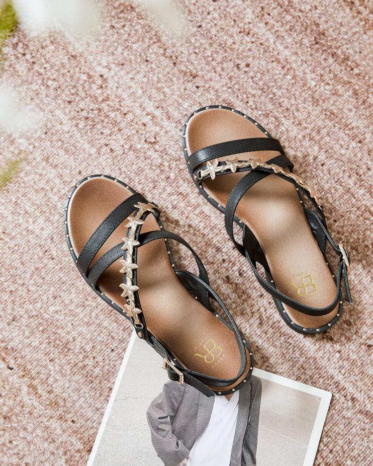 Star Black Sandal