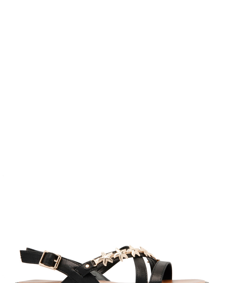 Star Black Sandal