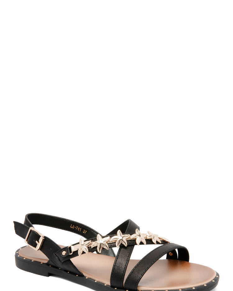 Star Black Sandal
