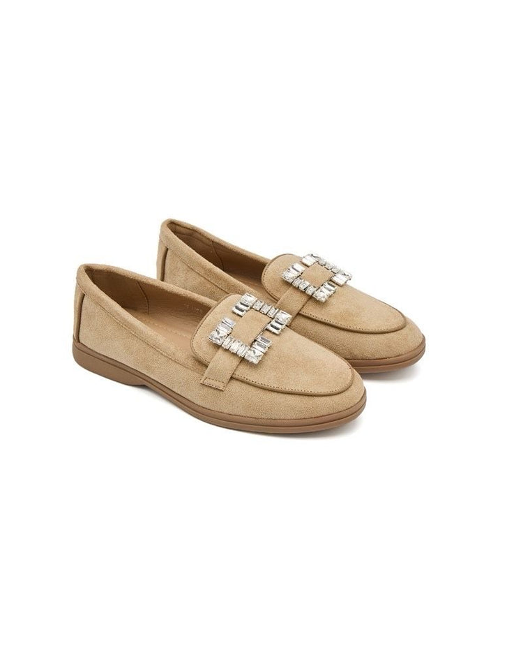 Square Khaki Loafer