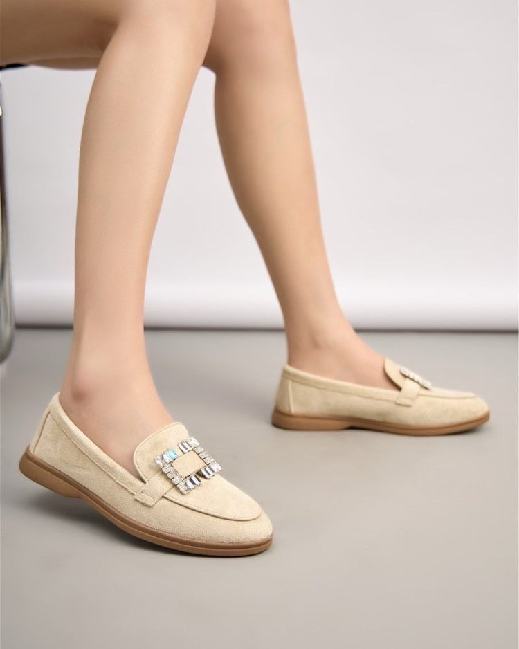 Square Beige Loafer