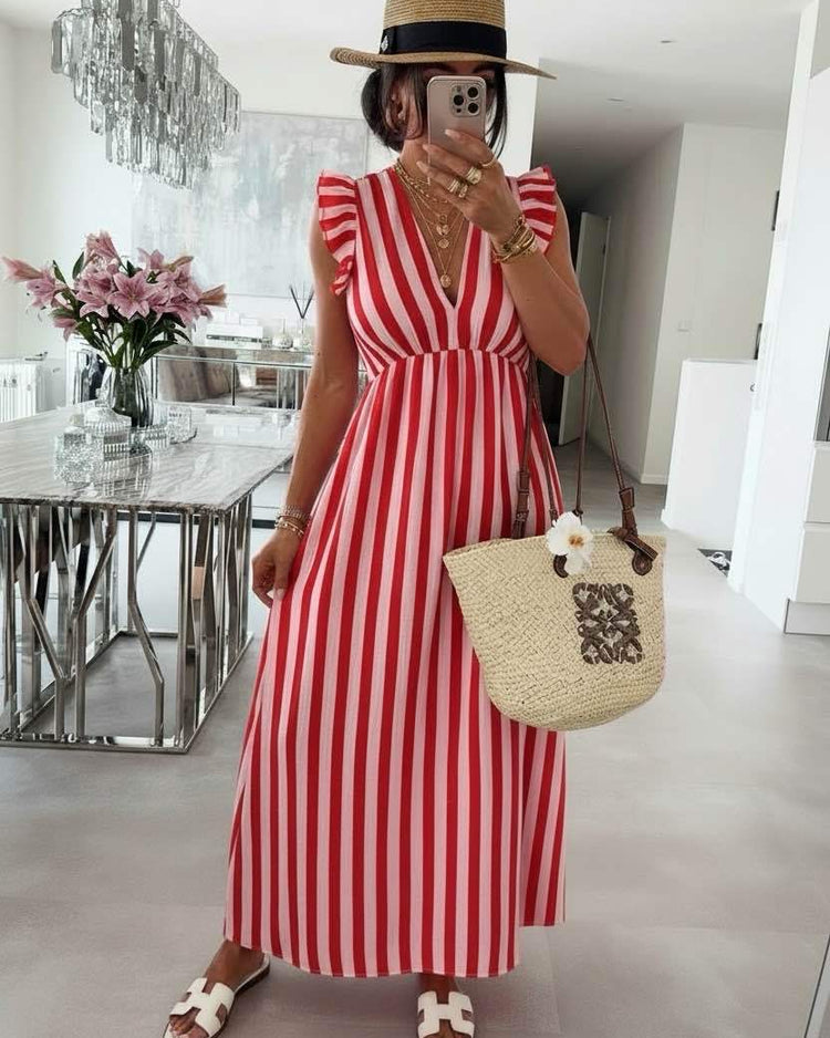 Stripe Ruffle Dress