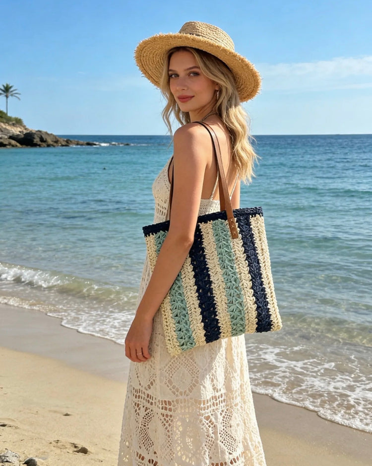 Braided beach bag