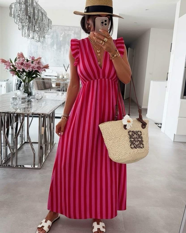 Stripe Ruffle Dress
