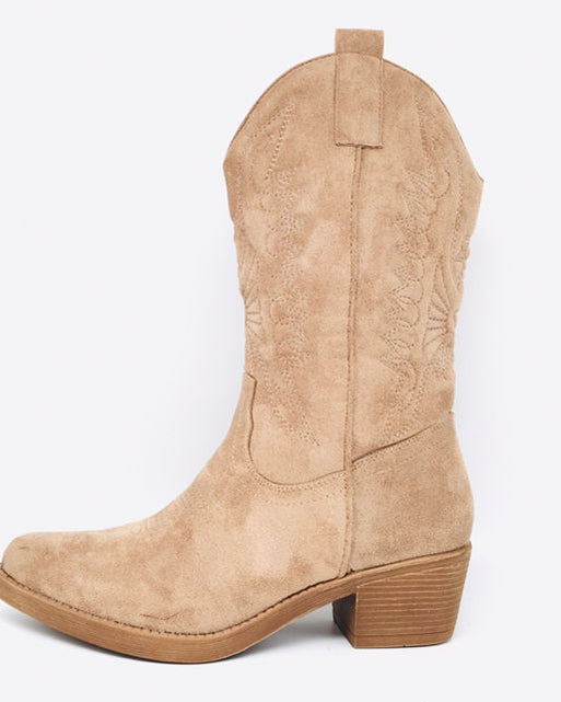 Classic Western Boots - Khaki