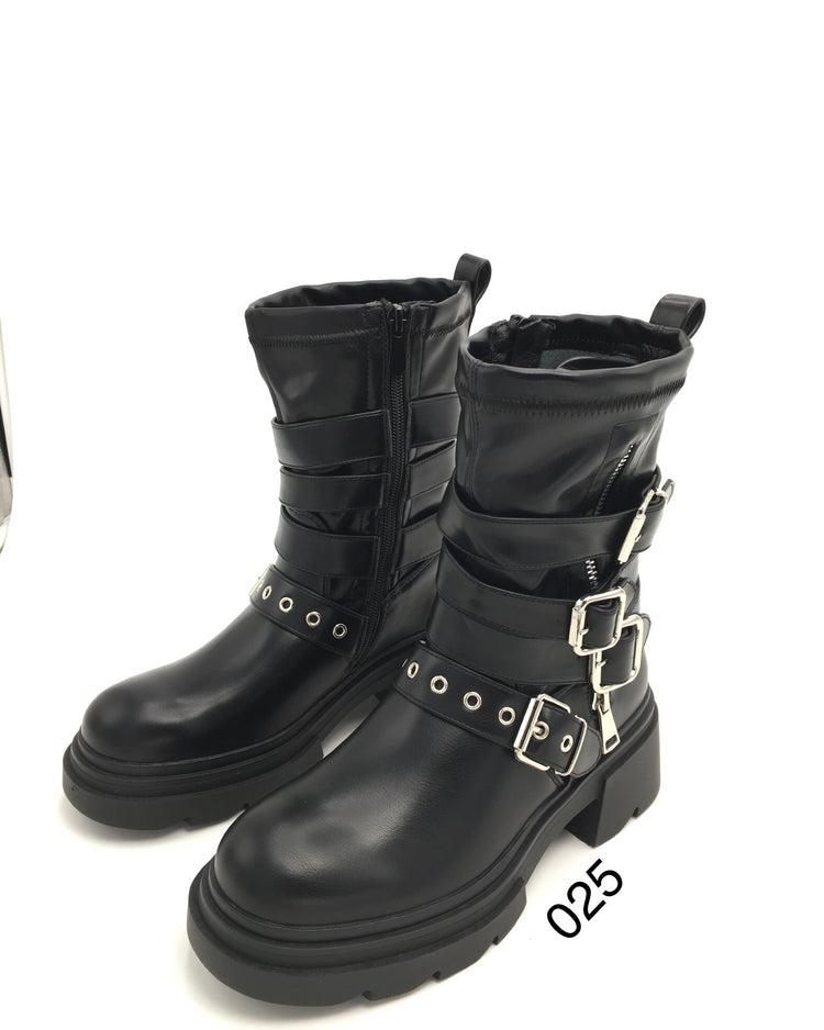 Buckle Biker Boots