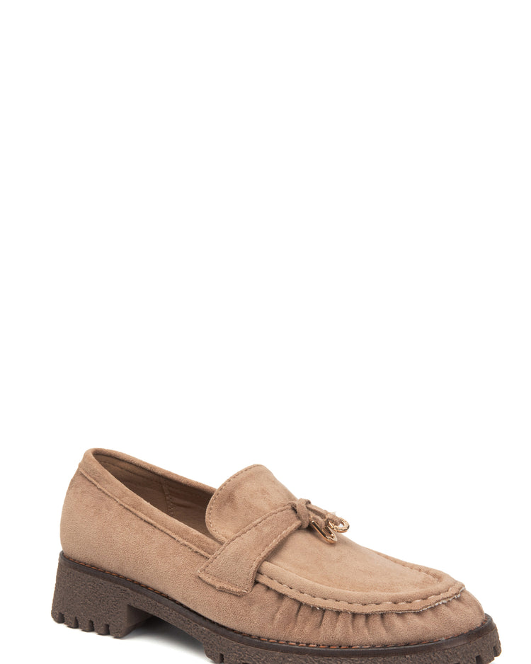 Laura Taupe Moccasins