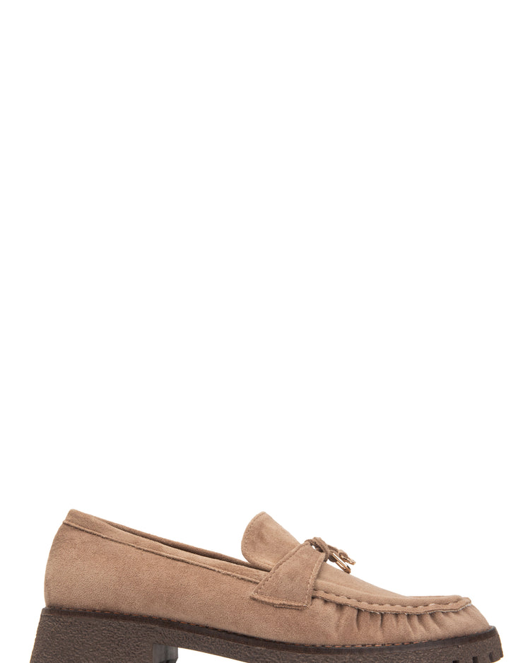 Laura Taupe Moccasins
