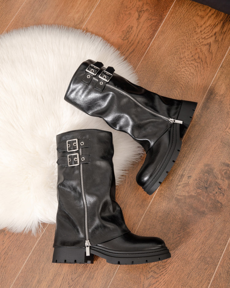Cover Shiny Zip Boots