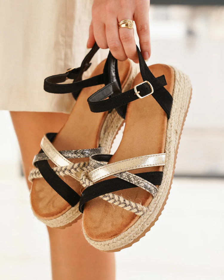 Mary Black Sandal