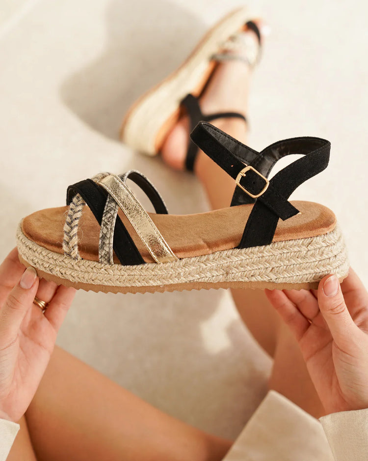 Mary Black Sandal