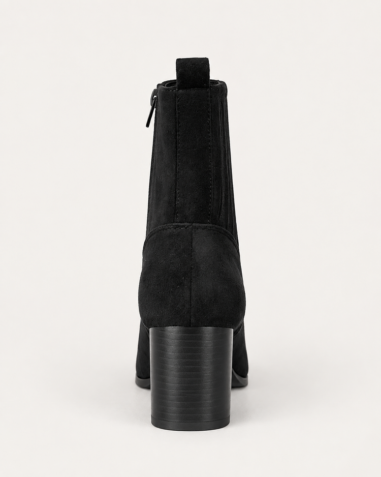 Monika Black Suedine Boots