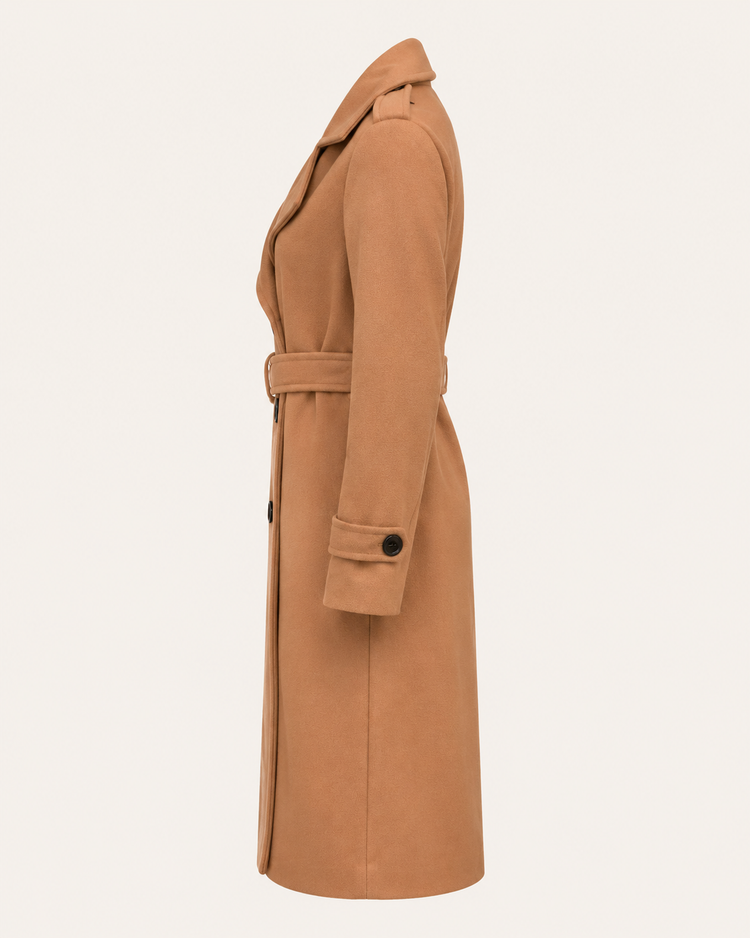Noa Long Jacket with Belt