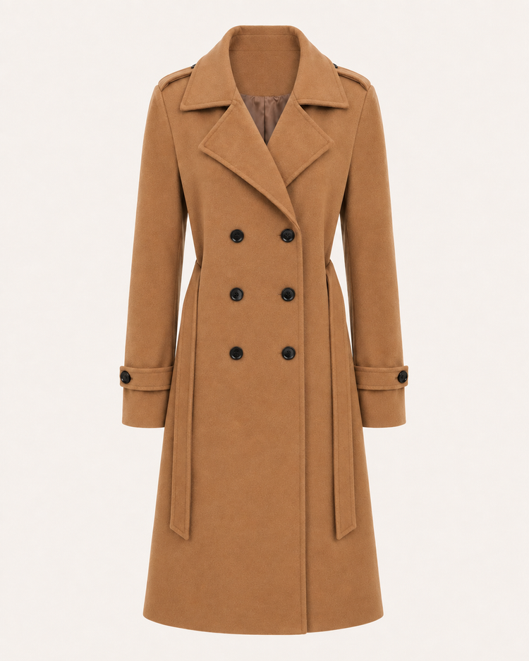 Noa Long Jacket with Belt