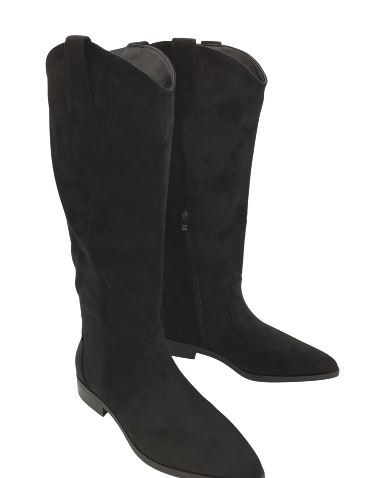 Latifa Black Cowboy Boots