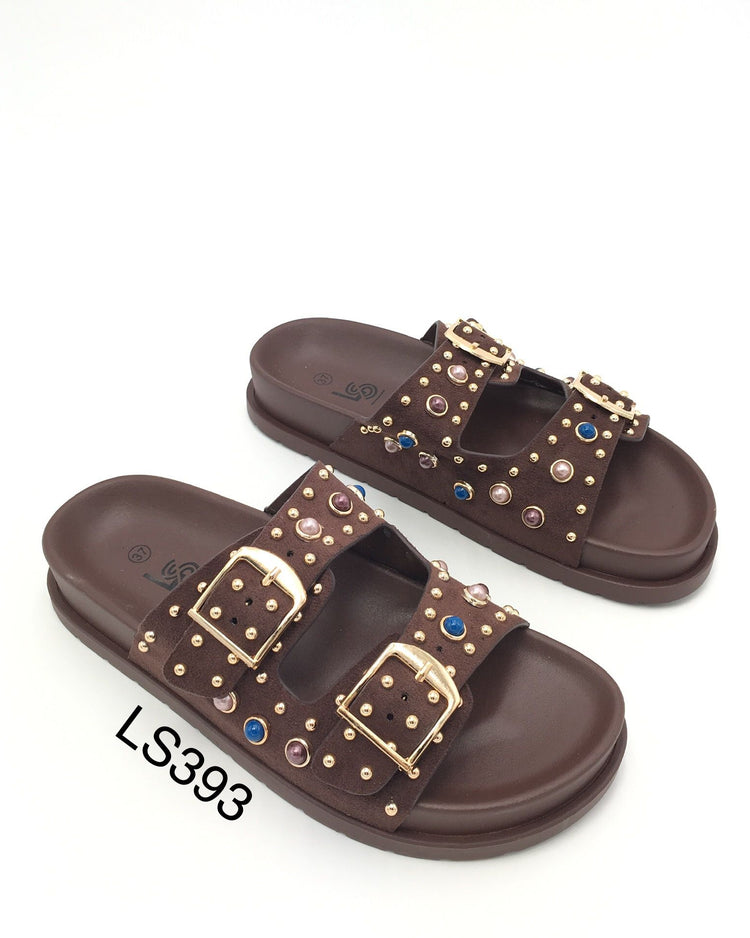 Toscane Brown Slides