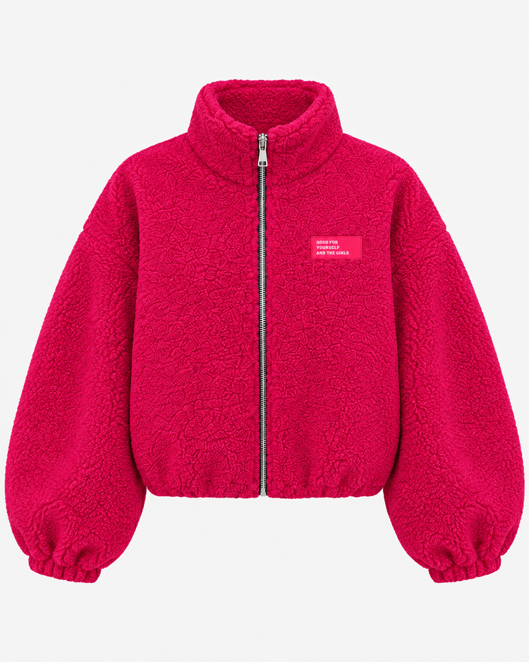Fleece Patch Cardigan