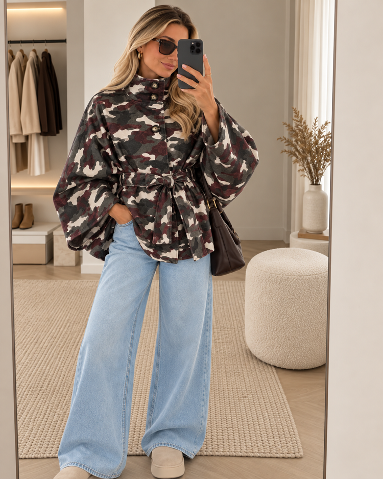Poncho Chamo Print